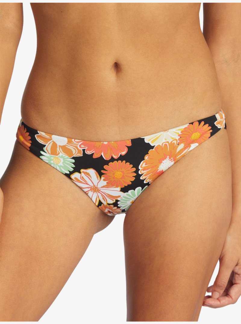 Anthracite Boogie Chillen Roxy Printed Beach Classics Cheeky Bikini Bottoms | EXPSFK425