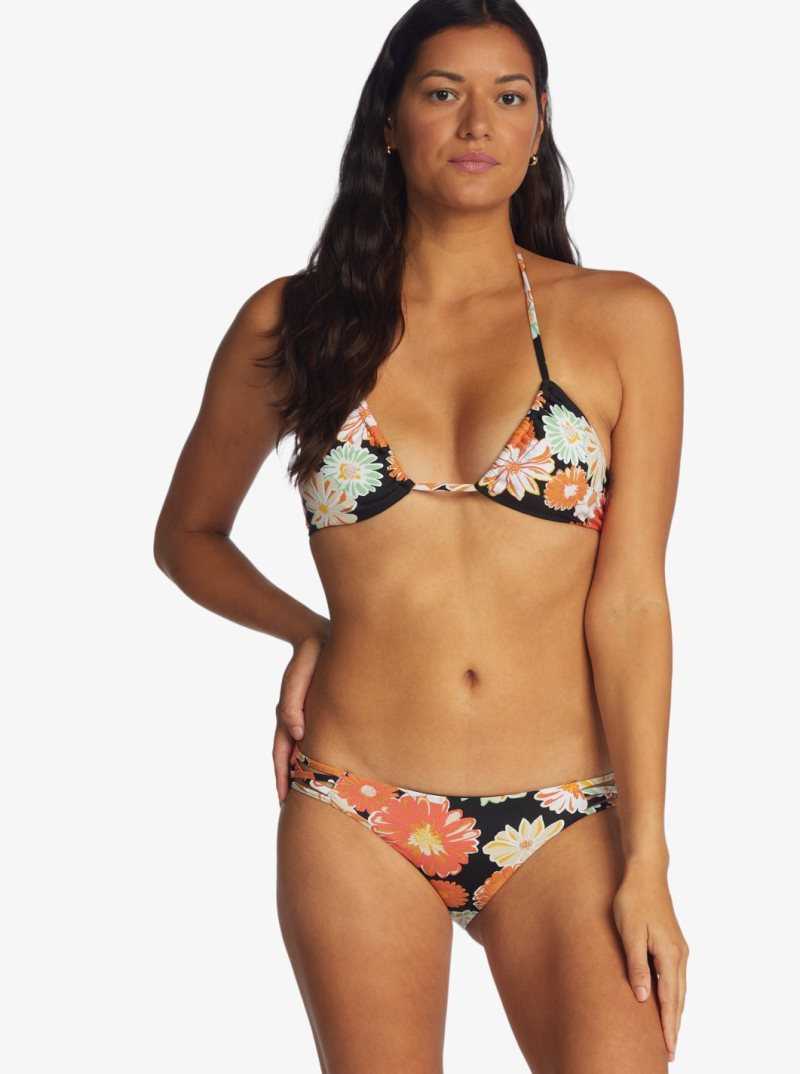 Anthracite Boogie Chillen Roxy Printed Beach Classics Hipster Bikini Bottoms | QMTNCO601