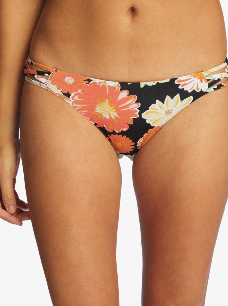 Anthracite Boogie Chillen Roxy Printed Beach Classics Hipster Bikini Bottoms | QMTNCO601