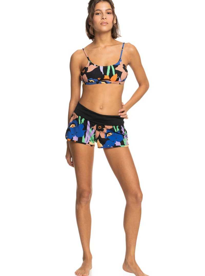 Anthracite Flower Jammin Roxy Endless Summer Printed 2' Boardshorts | QVGHBK396