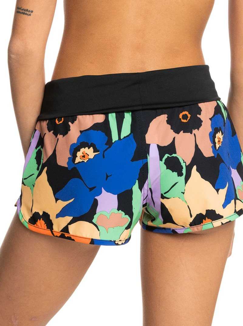 Anthracite Flower Jammin Roxy Endless Summer Printed 2' Boardshorts | QVGHBK396