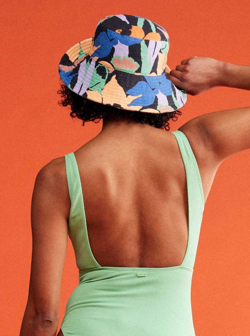 Anthracite Flower Jammin Roxy Mango Passion Bucket Hat | ZNRAMV376