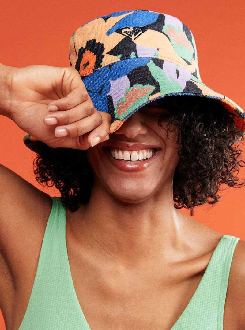 Anthracite Flower Jammin Roxy Mango Passion Bucket Hat | ZNRAMV376