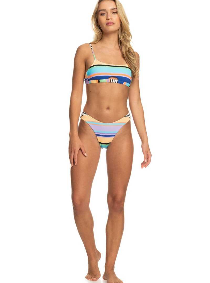 Anthracite Good Vibration Swim Roxy Color Jam Cheeky Bikini Bottoms | GZRQMN417