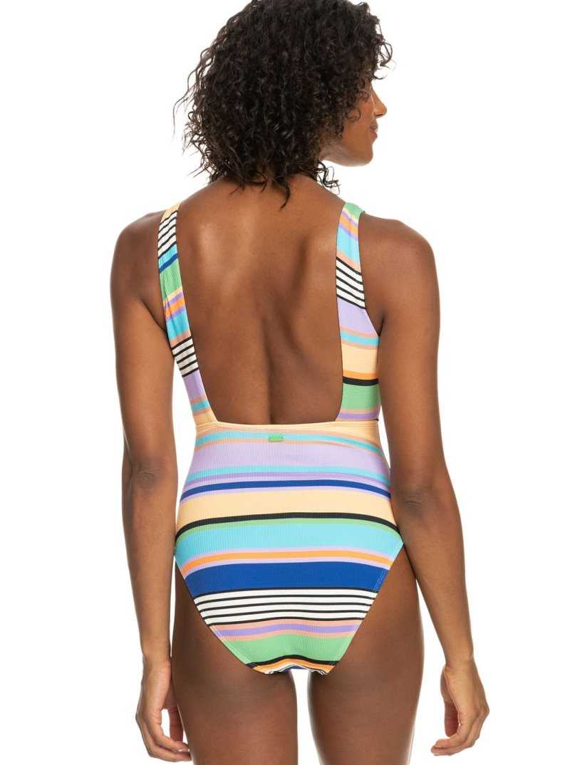 Anthracite Good Vibration Swim Roxy Color Jam One-Piece Swimsuit | VZTHOB842