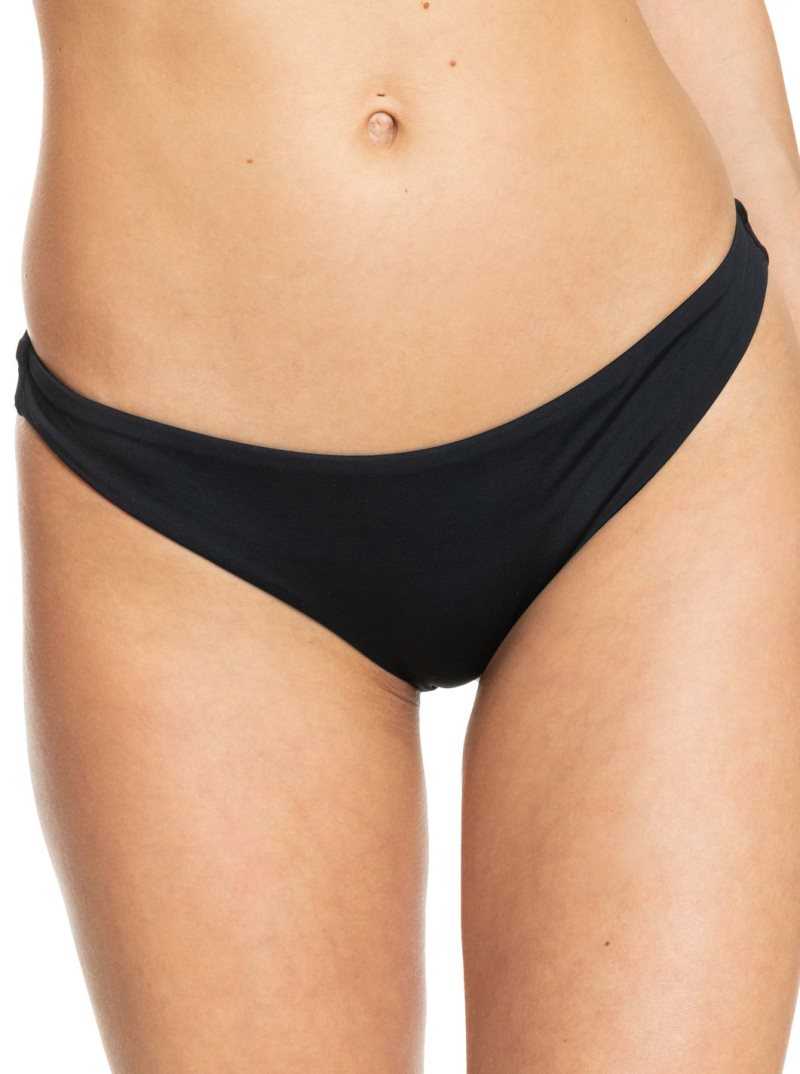 Anthracite Roxy Beach Classics Cheeky Bikini Bottoms | KLEBZR875