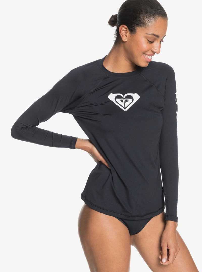 Anthracite Roxy Beach Classics Long Sleeve UPF 50 Rashguard | RZKGDE617