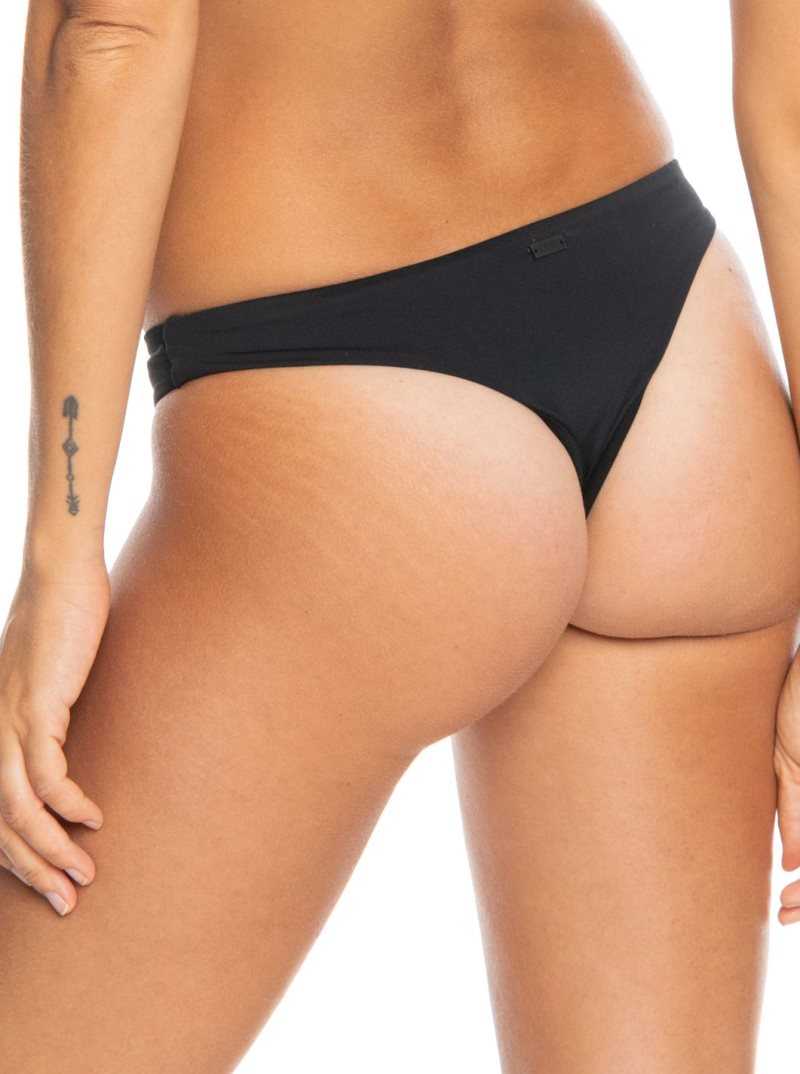 Anthracite Roxy Beach Classics Mini Bikini Bottoms | QMYBDU127