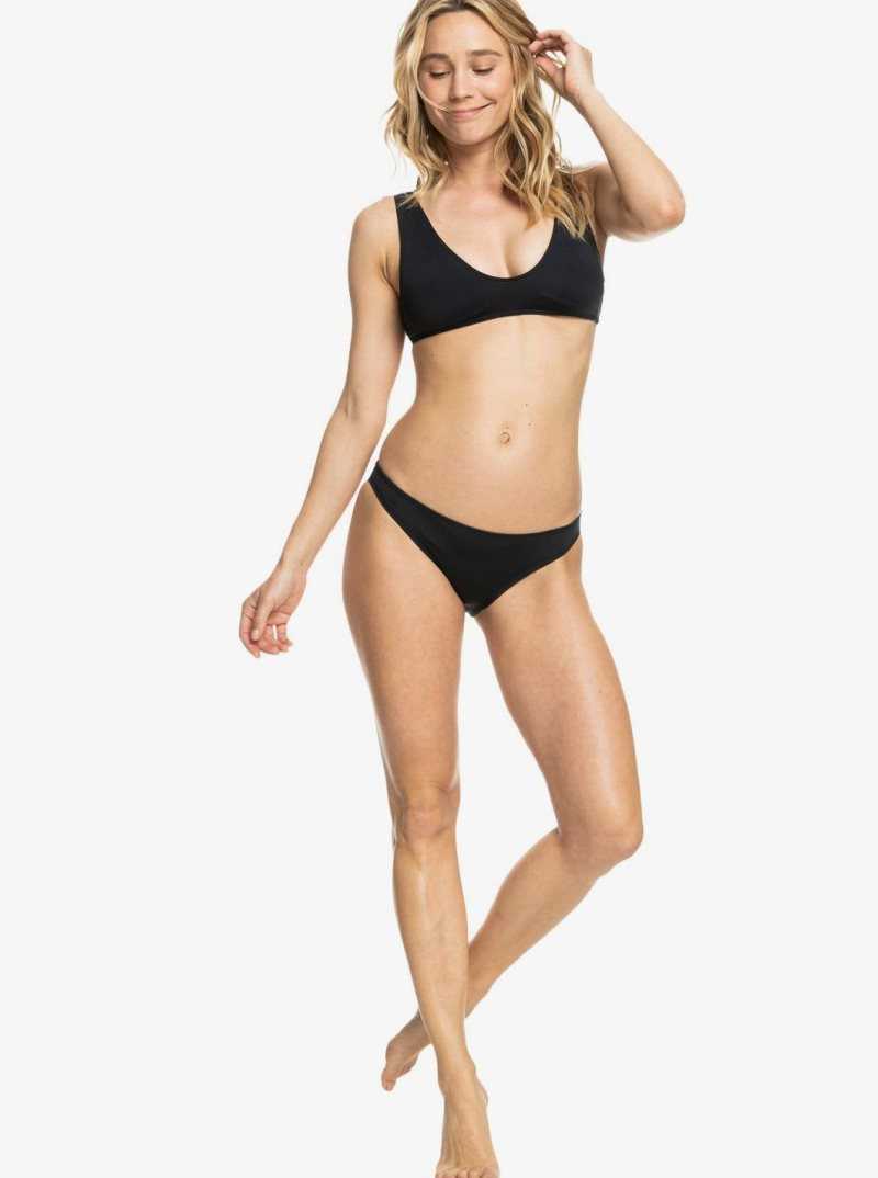 Anthracite Roxy Beach Classics Moderate Bikini Bottoms | UYRQXO314