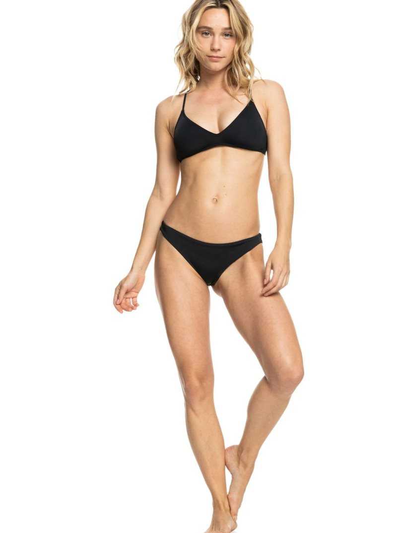 Anthracite Roxy Beach Classics Triangle Bikini Top | IHXOPQ078