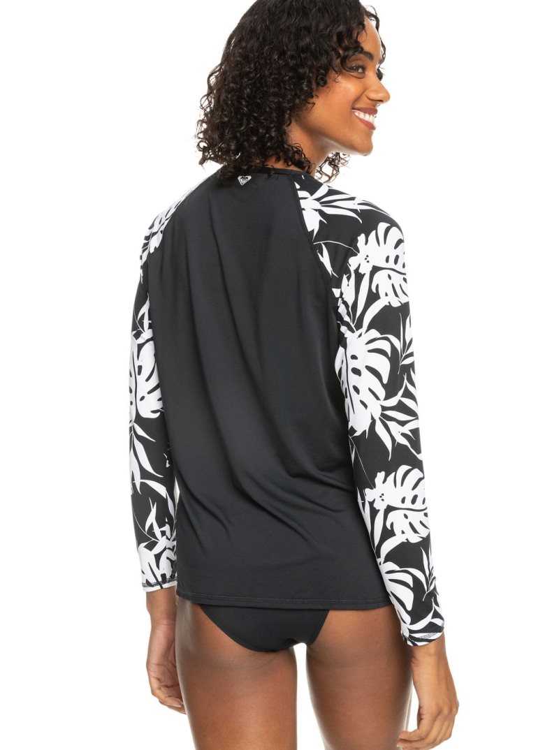 Anthracite Roxy Beach Long Sleeve UPF 50 Rashguard | UMAFPG539