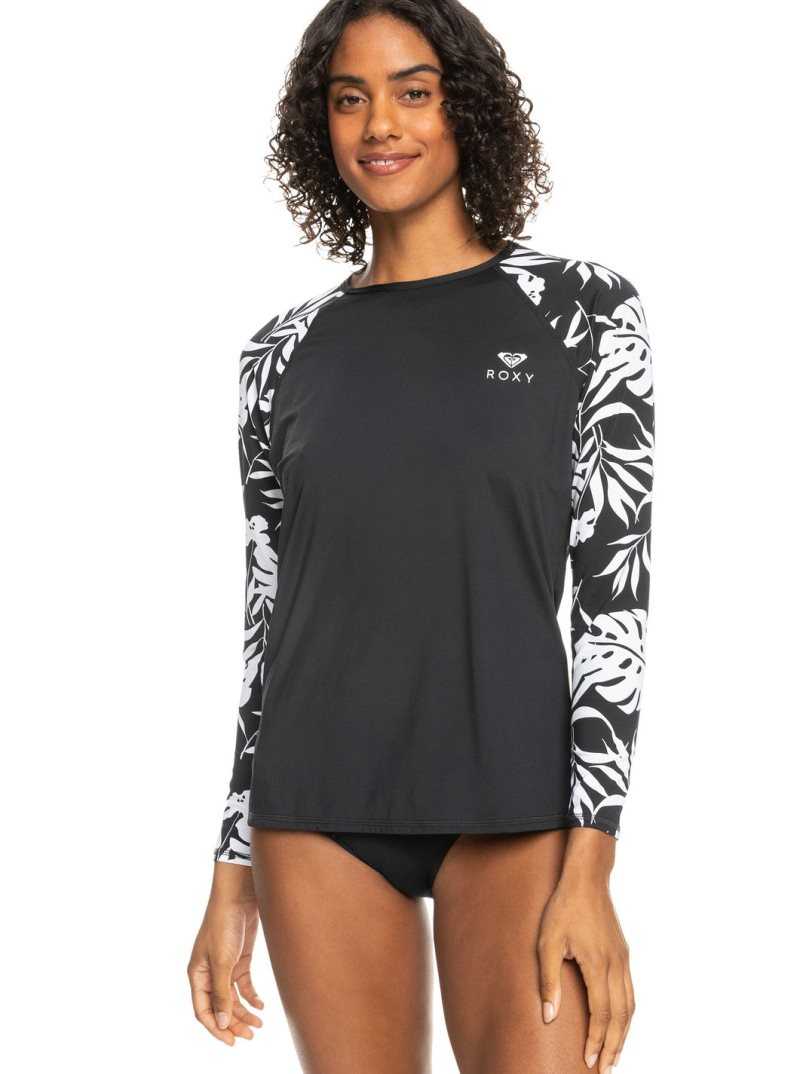 Anthracite Roxy Beach Long Sleeve UPF 50 Rashguard | UMAFPG539