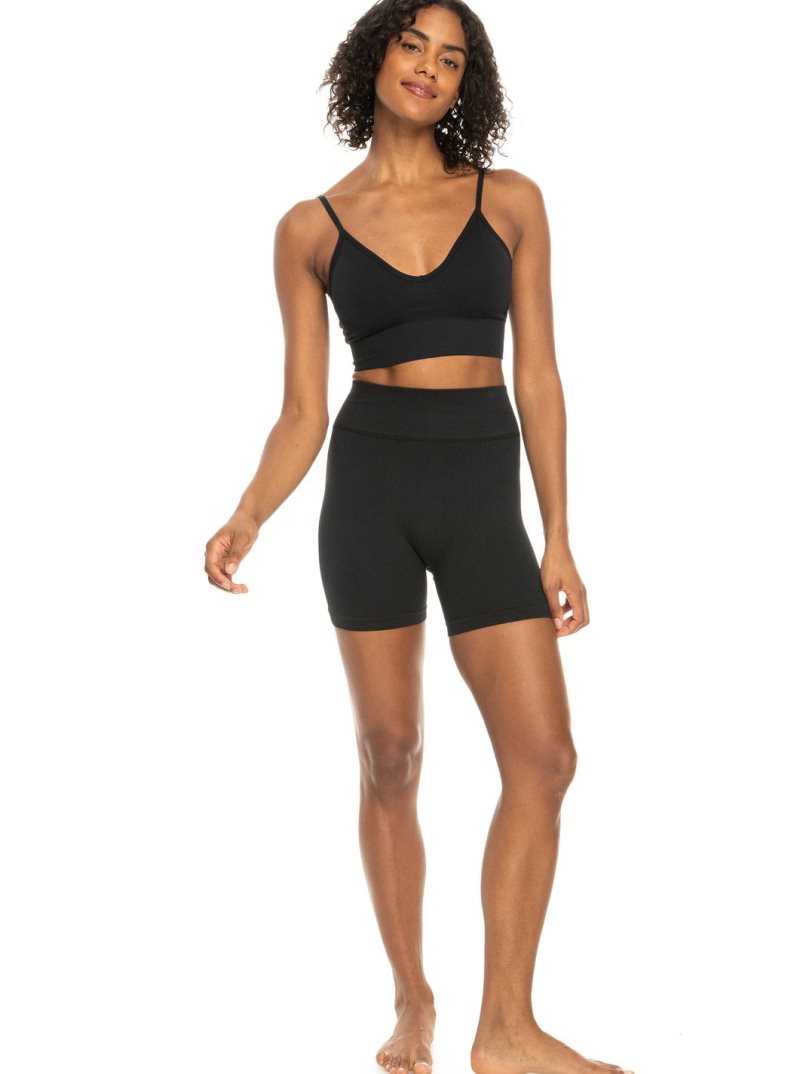 Anthracite Roxy Chill Out Seamless Sports Bra | WZVMLS941