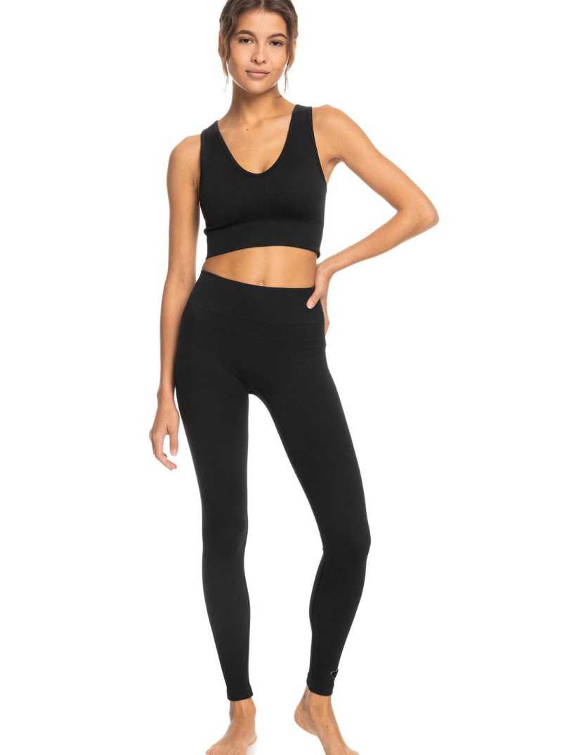 Anthracite Roxy Chill Out Seamless Technical Leggings | FPGSLX285