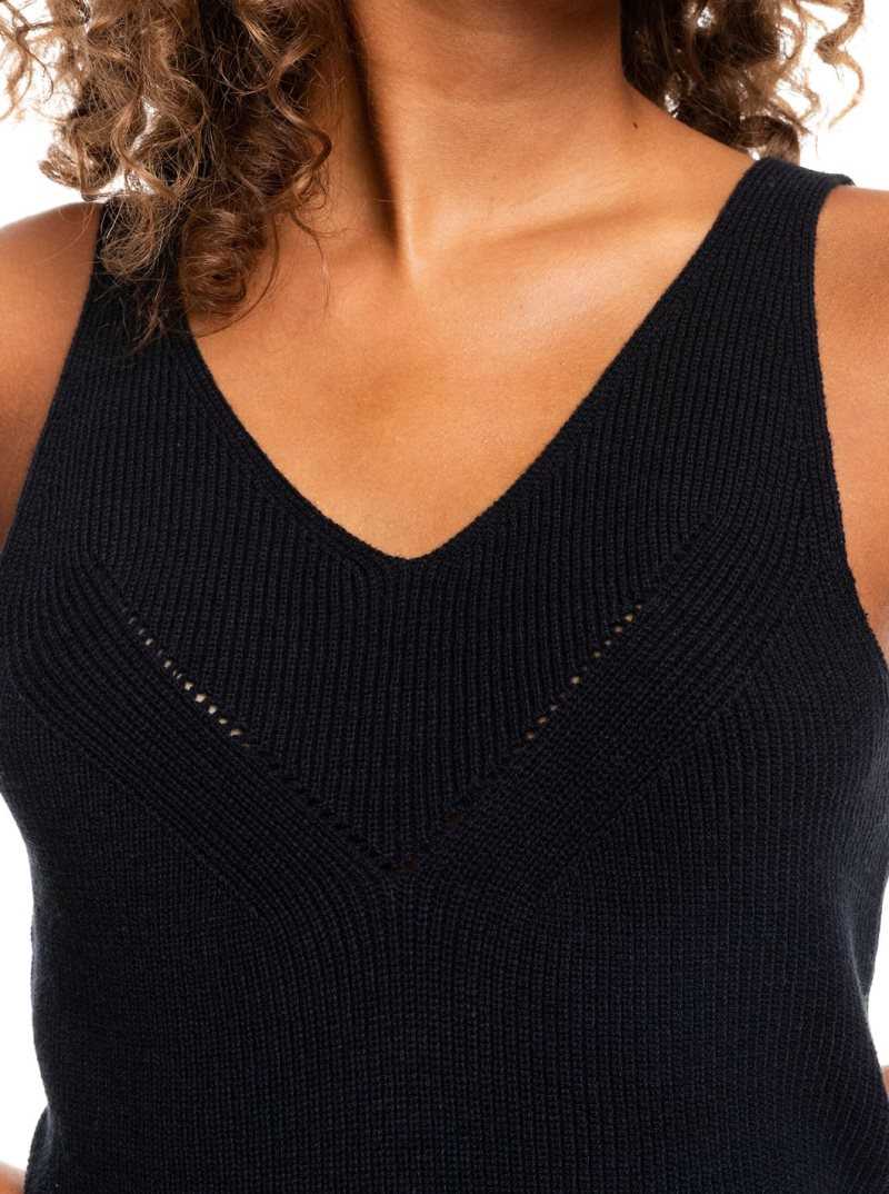 Anthracite Roxy Crazy Glory Crop Sweater Tank | ODSBRH457