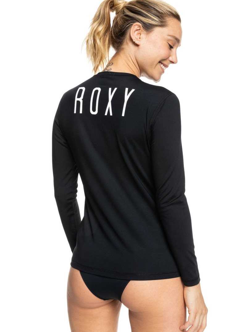 Anthracite Roxy Enjoy Waves Long Sleeve UPF 50 Rashguard | AURKEZ316