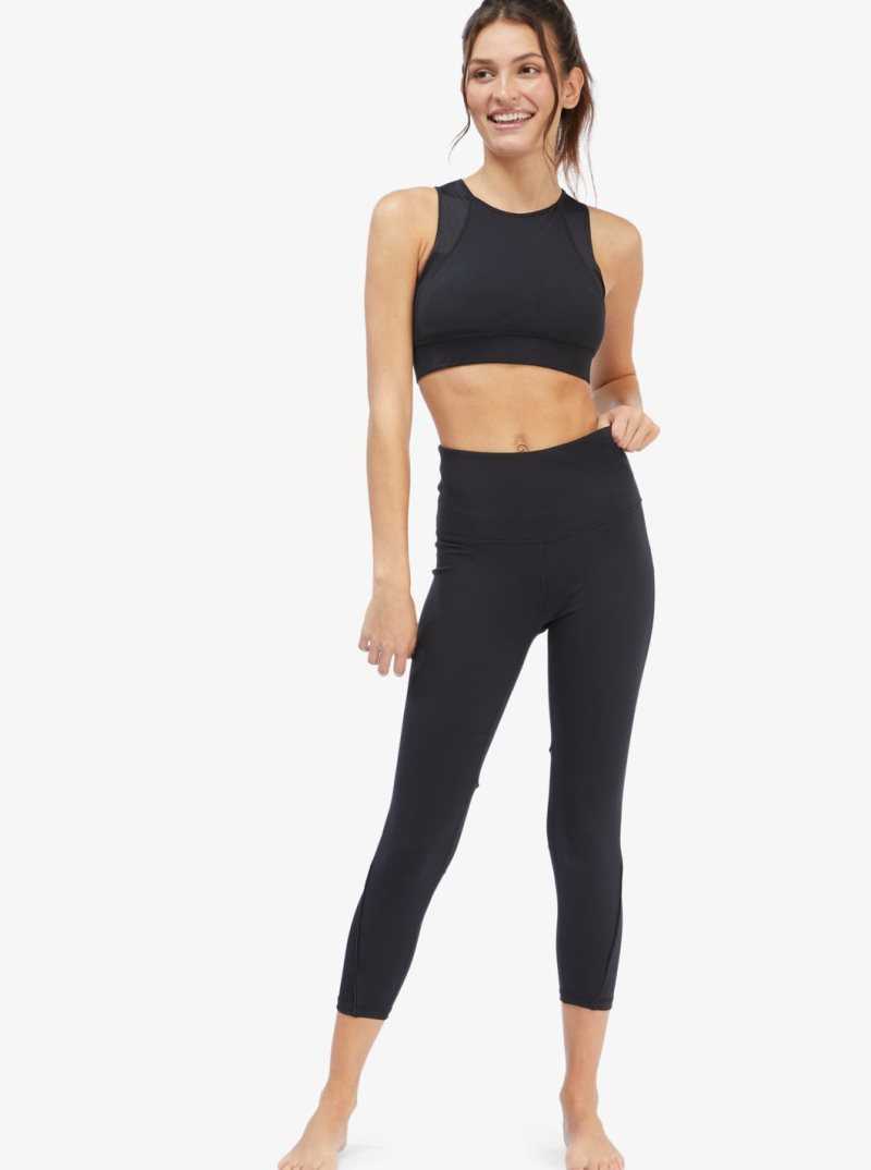 Anthracite Roxy Interstellar Disco Fitness Leggings | EVTLIS401