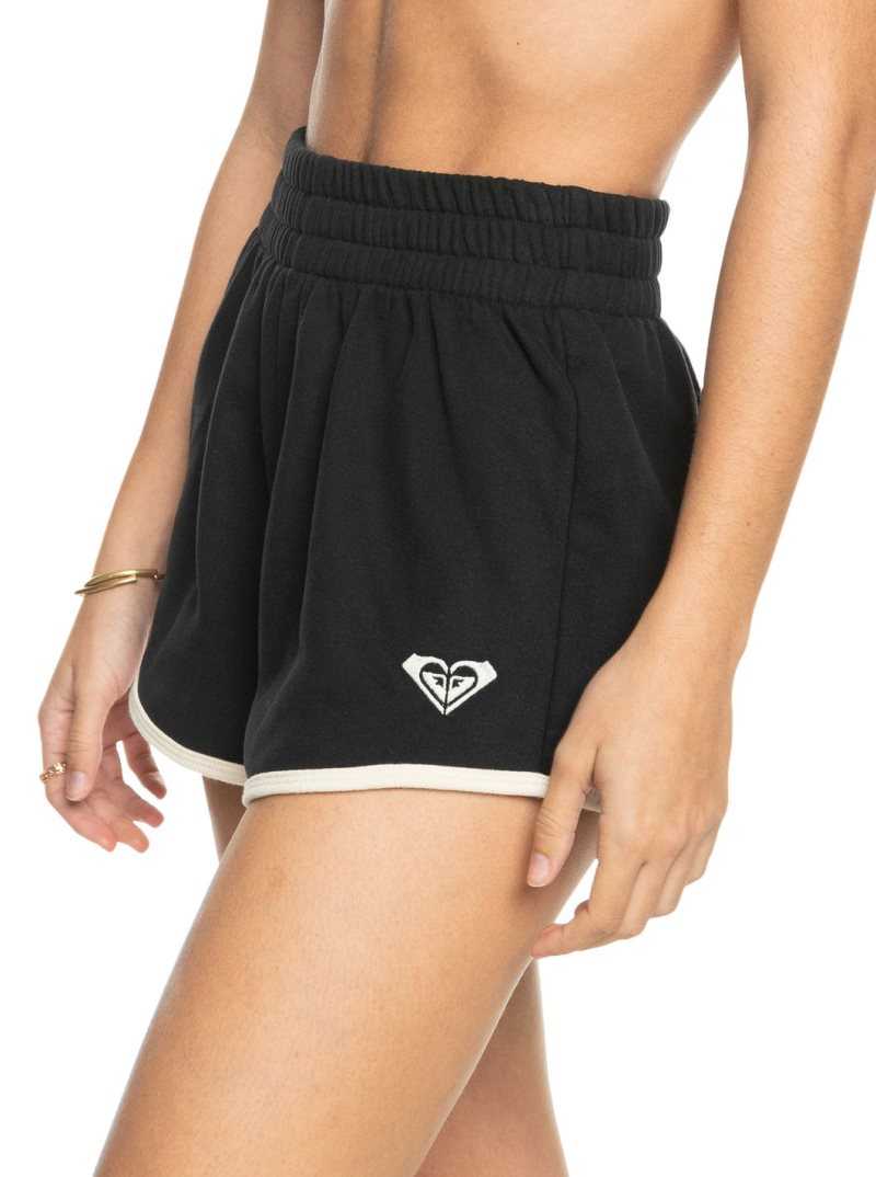 Anthracite Roxy Kelia Elastic-Waist Athletic Shorts | YZWARJ802