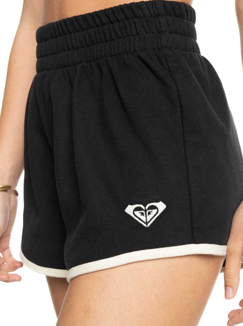 Anthracite Roxy Kelia Elastic-Waist Athletic Shorts | YZWARJ802