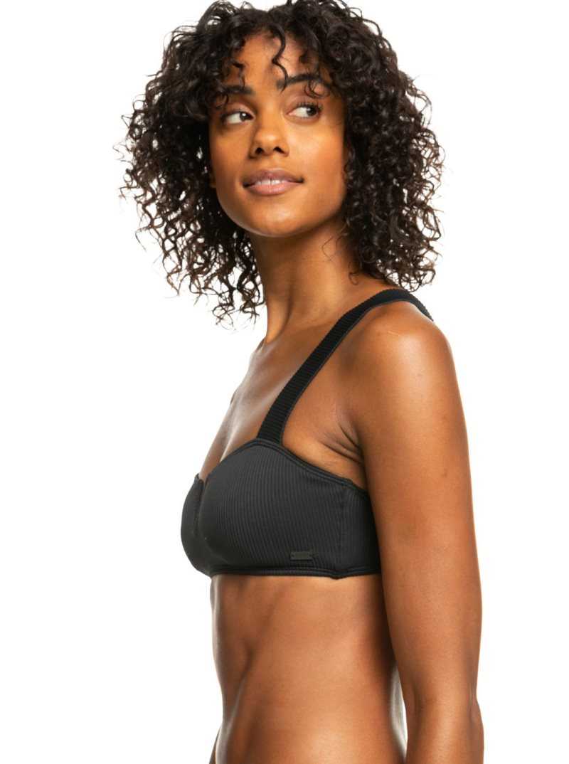 Anthracite Roxy Love Bralette Bikini Top | NXDTBZ593