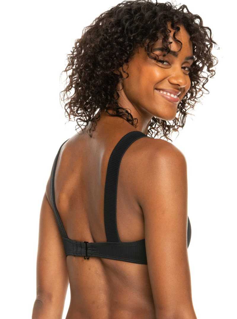 Anthracite Roxy Love Bralette Bikini Top | NXDTBZ593