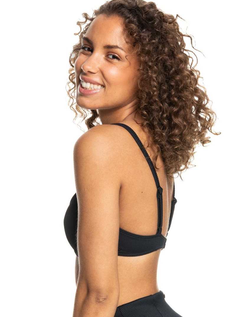 Anthracite Roxy Love The Muse Bikini Top | BKMPDH953