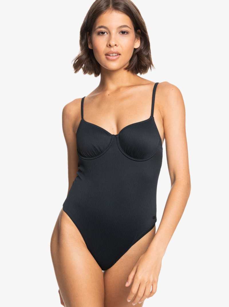 Anthracite Roxy Love The Muse One-Piece Swimsuit | KSXGEQ861