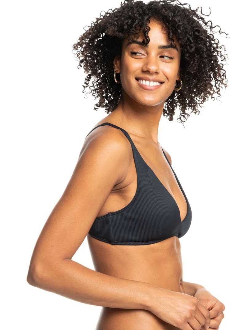 Anthracite Roxy Love The Oceana Bikini Top | TWGOJF892