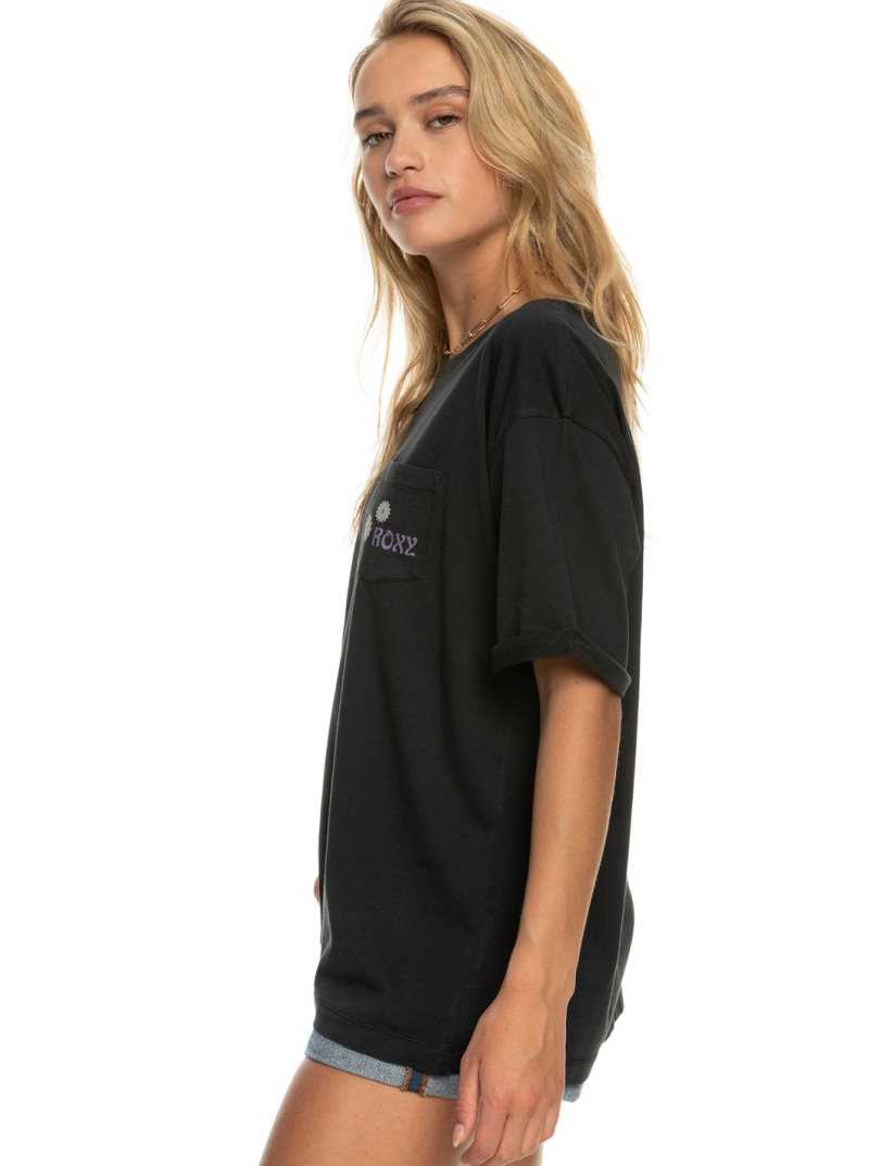 Anthracite Roxy Loving Bomb T-Shirt | YHFORL324