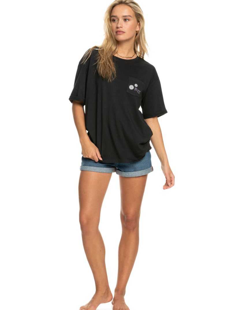 Anthracite Roxy Loving Bomb T-Shirt | YHFORL324