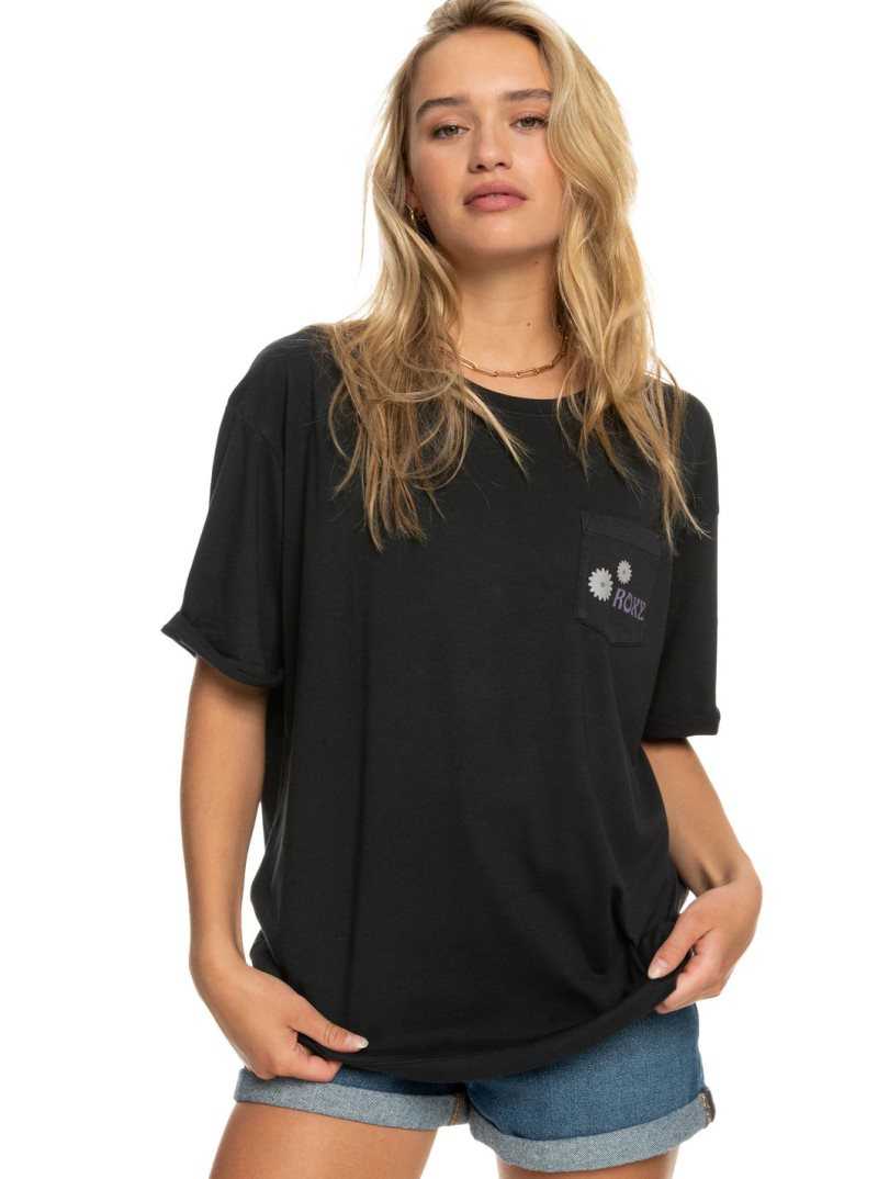 Anthracite Roxy Loving Bomb T-Shirt | YHFORL324