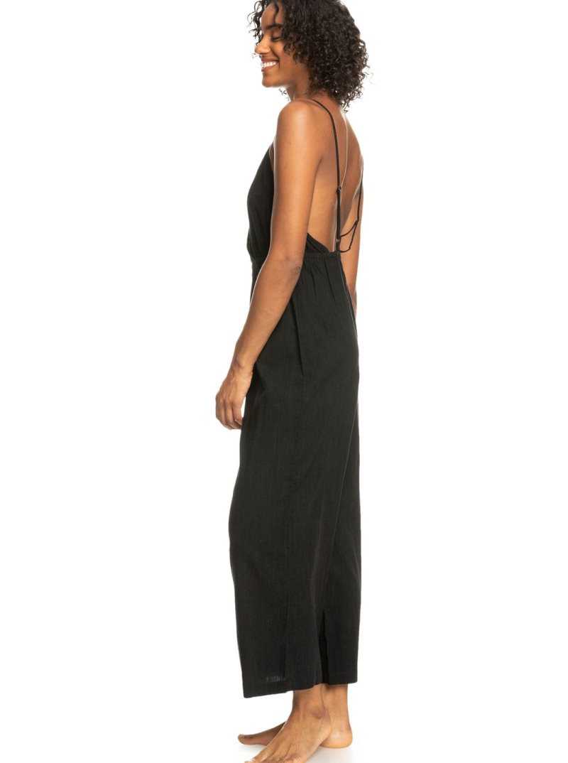 Anthracite Roxy Never Ending Summer Strappy Jumpsuit | NCQBXP532