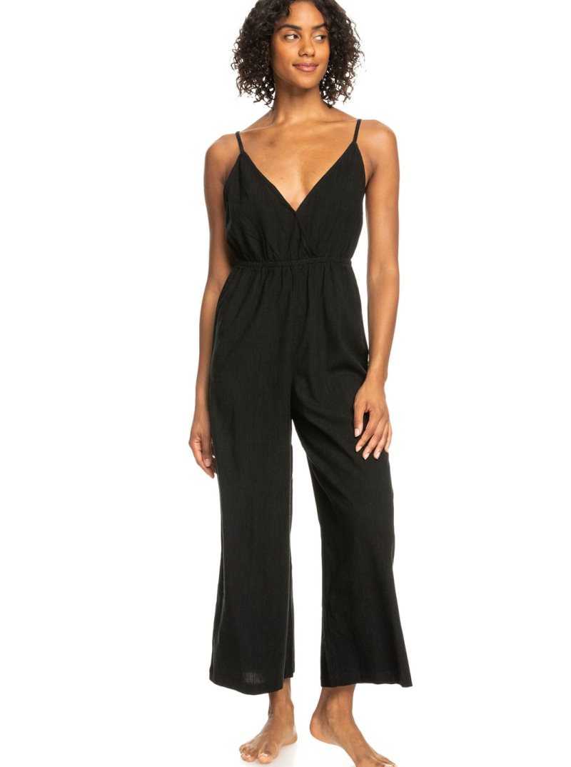 Anthracite Roxy Never Ending Summer Strappy Jumpsuit | NCQBXP532