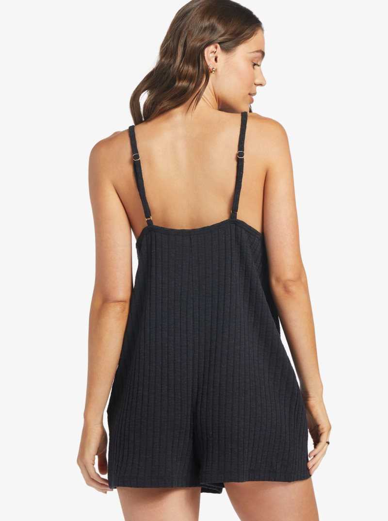 Anthracite Roxy On Our Way Knit V-Neck Romper | GNYOTF074