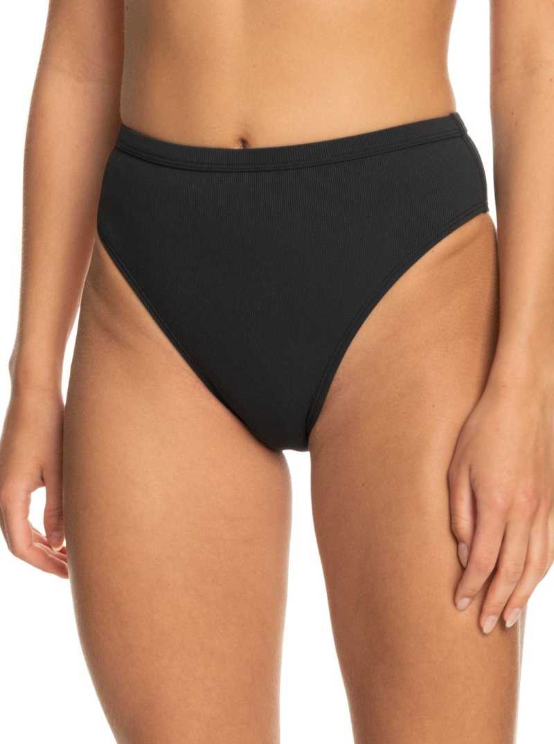 Anthracite Roxy Pro The Backside Moderate Bikini Bottoms | HRXPLI102