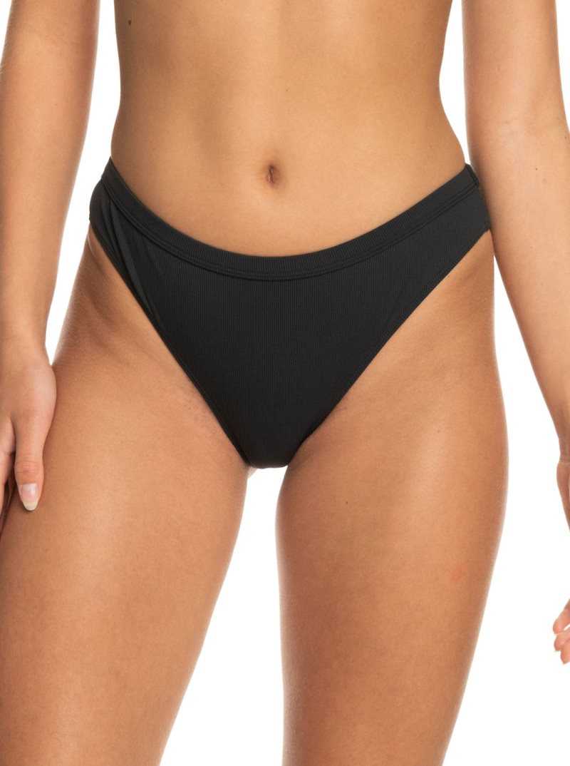 Anthracite Roxy Pro The Snap Turn Cheeky Bikini Bottoms | GCDYRH472