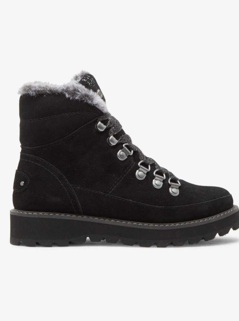 Anthracite Roxy Sadie Lace-Up Boots | GSCUHA107