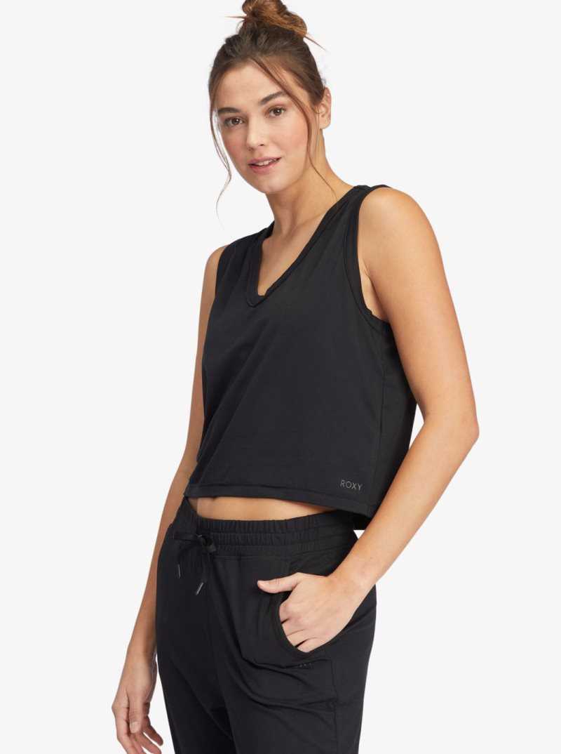 Anthracite Roxy Sun Might Shine V-Neck Tank Top | LAIKWZ280