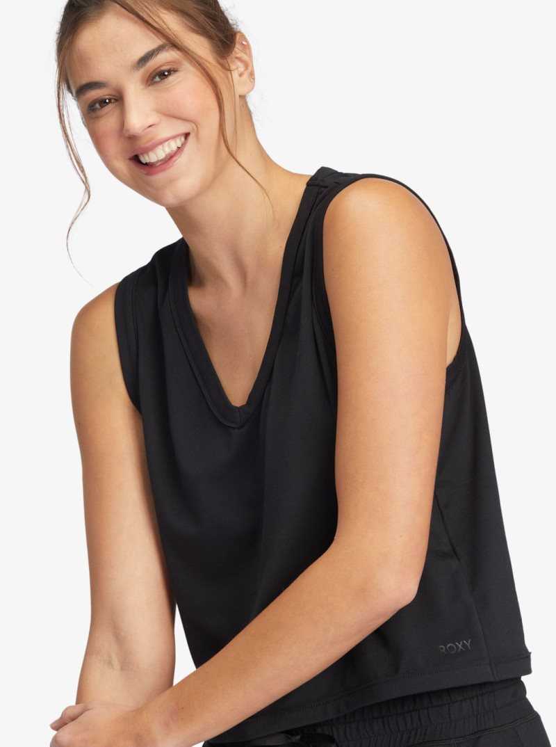 Anthracite Roxy Sun Might Shine V-Neck Tank Top | LAIKWZ280