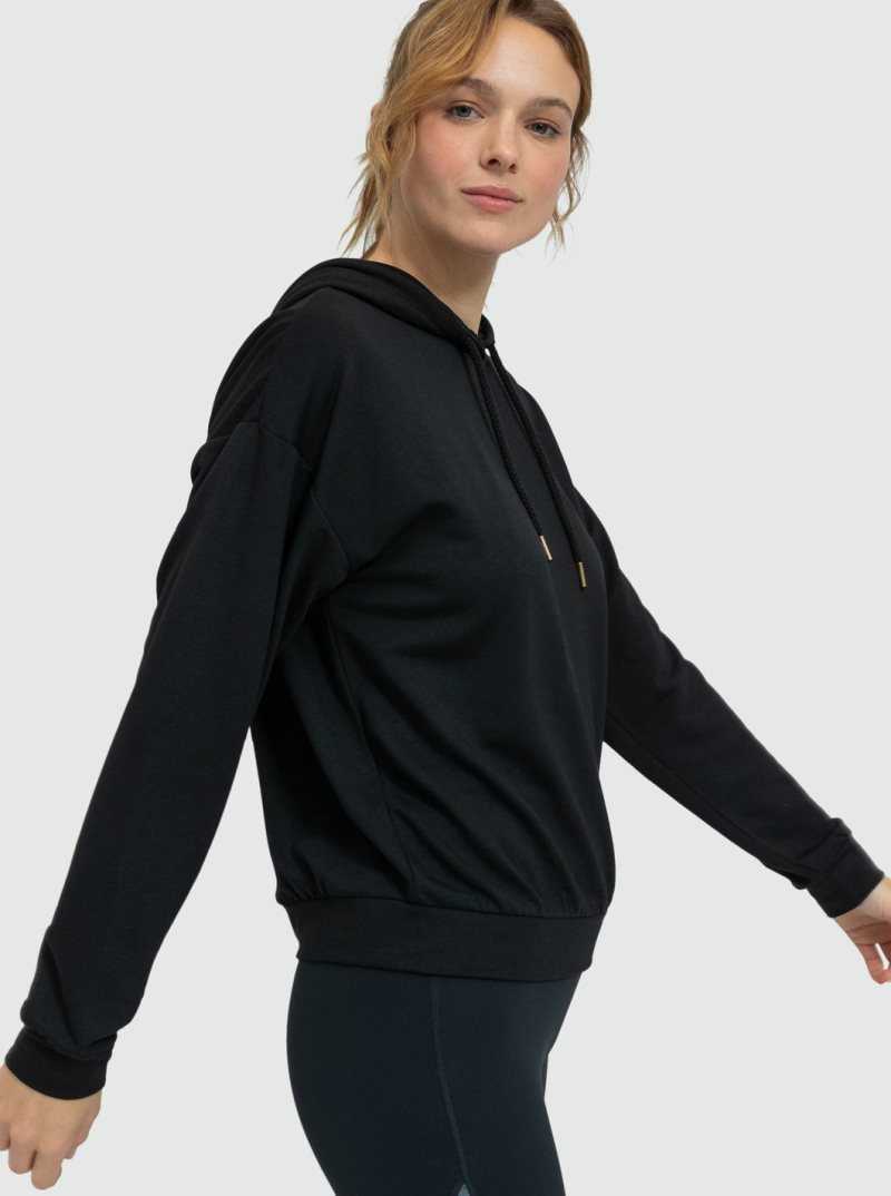 Anthracite Roxy Surfing By Moonlight Long Sleeve Lounge Hoodie | XTUDFO842