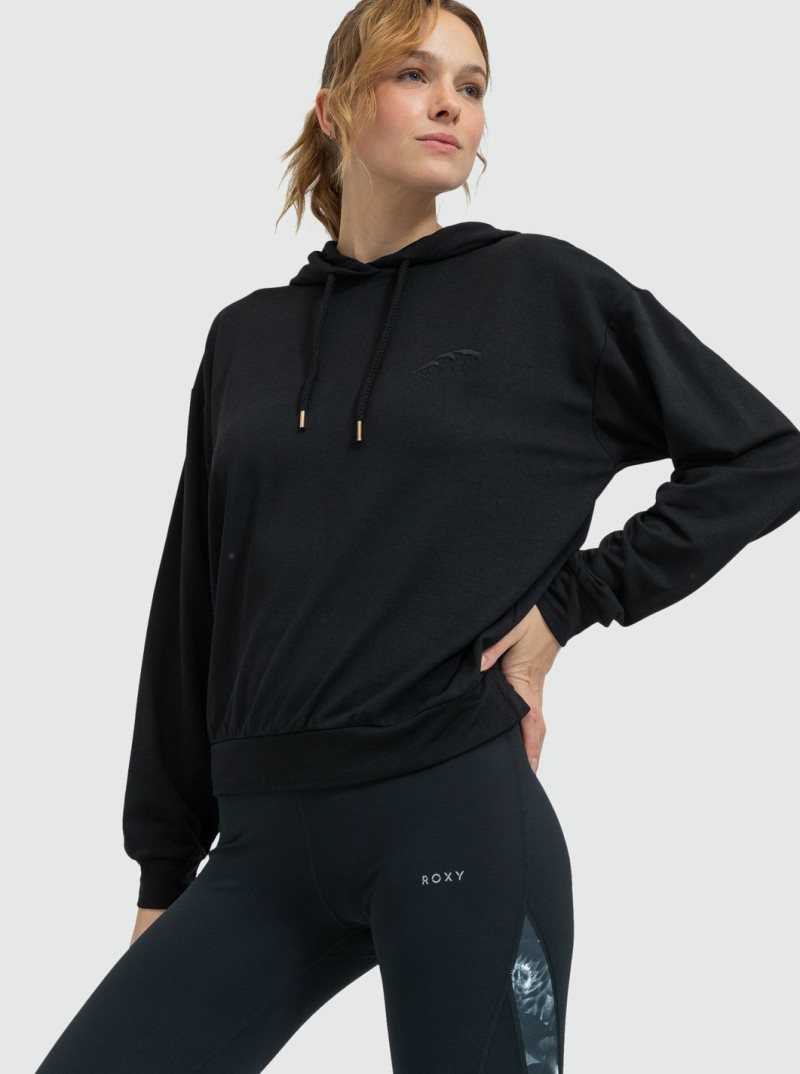 Anthracite Roxy Surfing By Moonlight Long Sleeve Lounge Hoodie | XTUDFO842