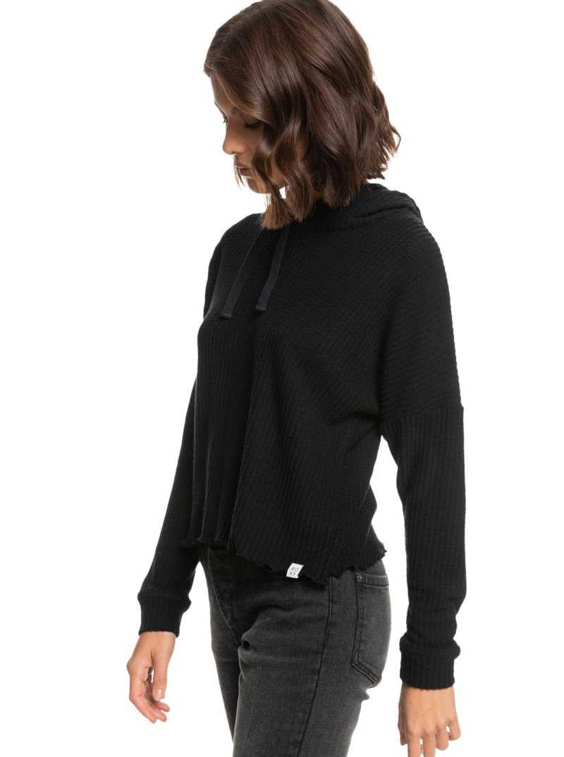 Anthracite Roxy Twilight Mood Thermal Hoodie | JQZXNB291