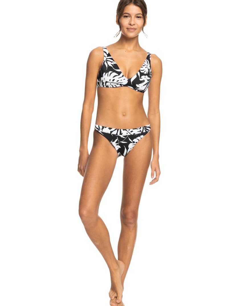 Anthracite Surf Trippin Bico S Roxy Love The Oceana Elongated Triangle Bikini Top | LEWDCK685