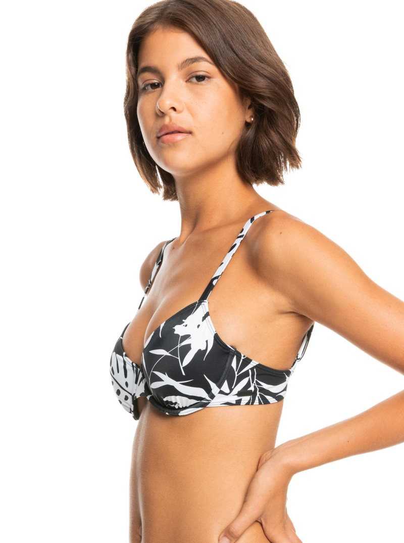 Anthracite Surf Trippin Bico S Roxy Love The Muse Underwire Bra Bikini Top | ZLPBCA320