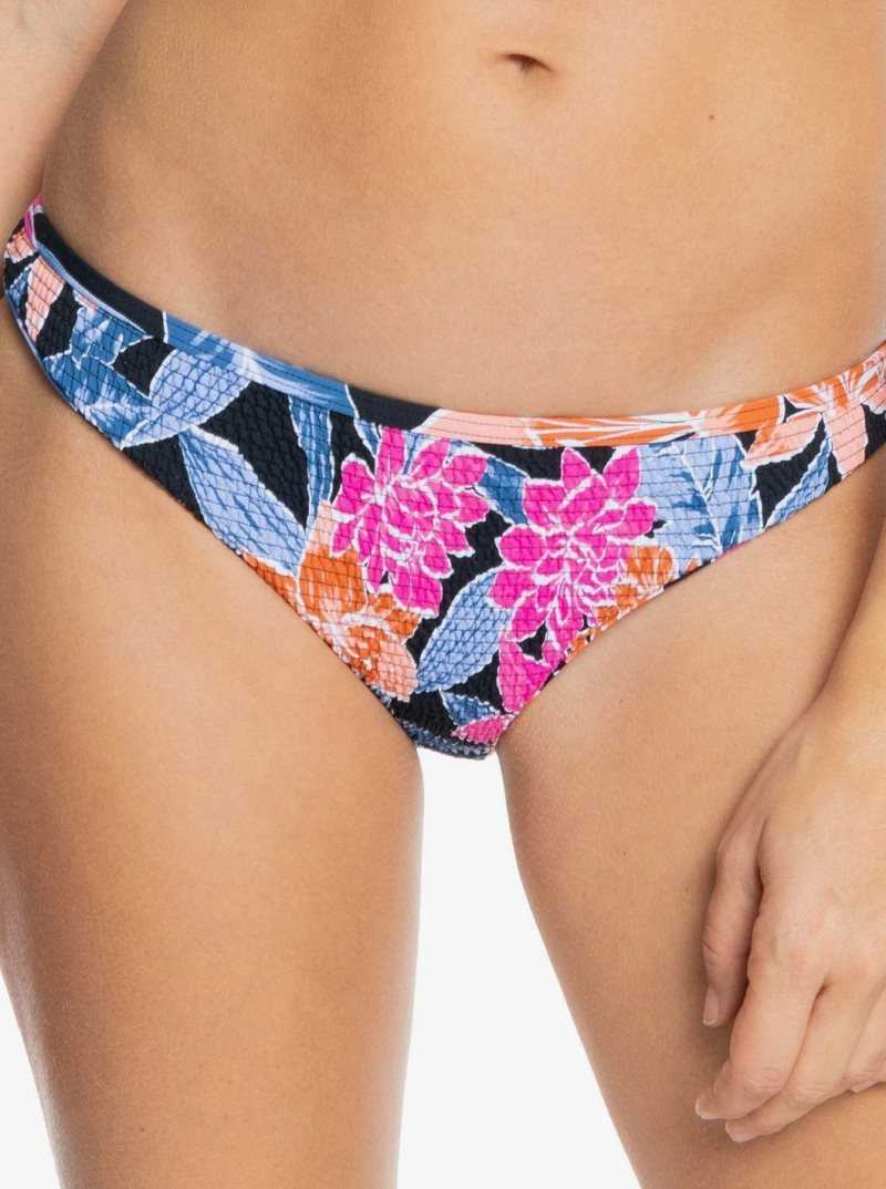 Anthracite Tropical Oasis S Roxy Tropical Oasis Smocked Bikini Bottoms | HBVIEA695