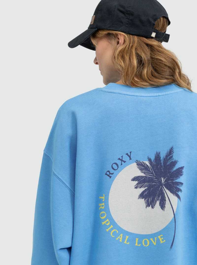 Azure Blue Roxy Beautiful Sweatshirt | UVGWCP150