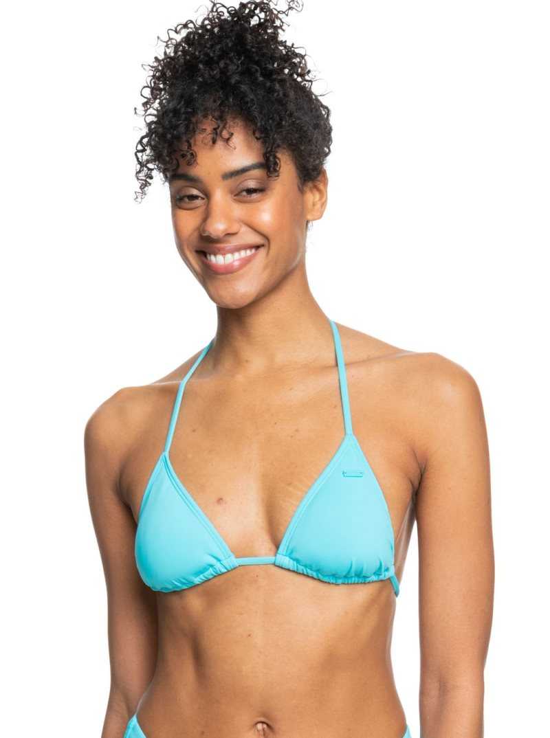 Bachelor Button Roxy Beach Classics Tiki Triangle Bikini Top | HMDTVL981