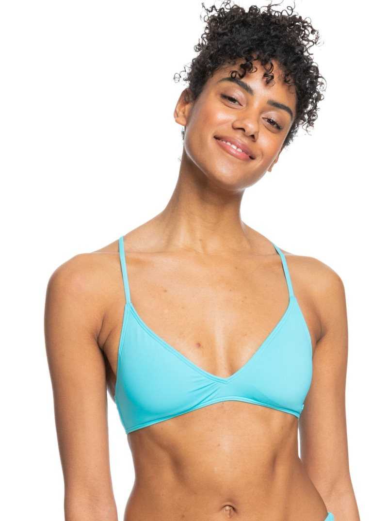 Bachelor Button Roxy Beach Classics Triangle Bikini Top | ZASNDQ435