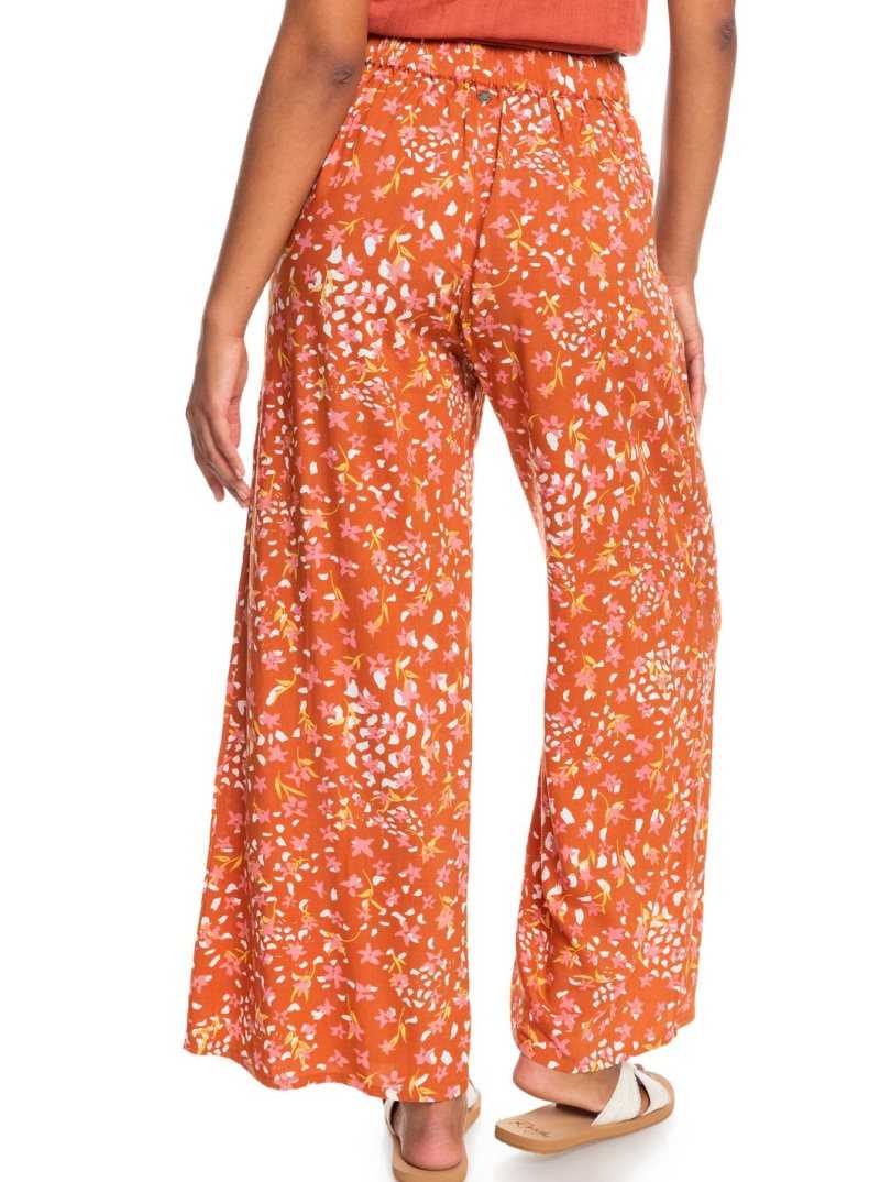 Baked Clay Dancing Days Roxy Midnight Avenue Wide-Leg Pants | HSPCAK249