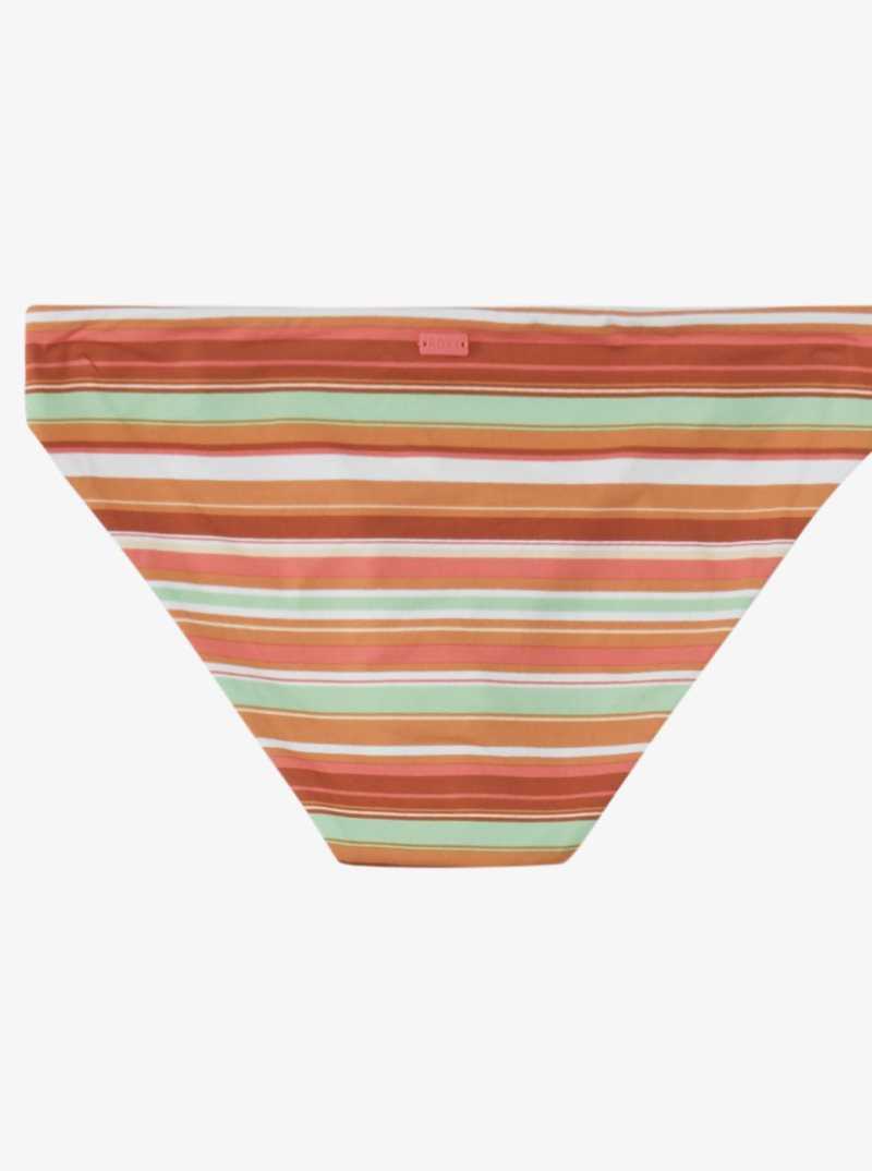 Baked Clay Endless Summer Stri Roxy Printed Beach Classics Hipster Bikini Bottoms | KETPFS950